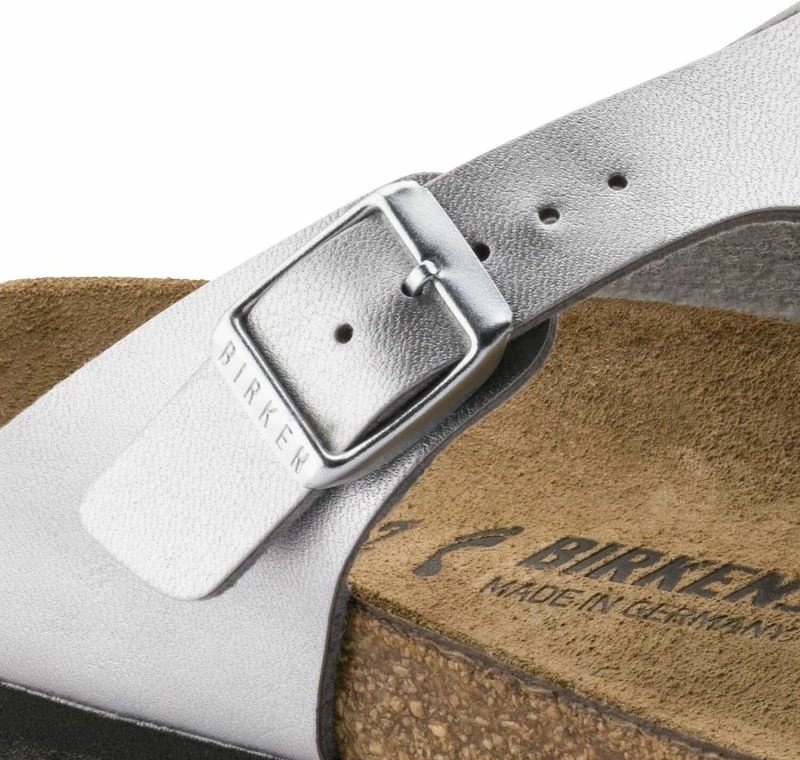Japanke Gizeh Birko-Flor Birkenstock, srebrne, ženske
