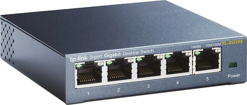 Gigabit Ethernet 5-portni stenski switch TP-Link, 10/100/1000 Mbps, polni duplex