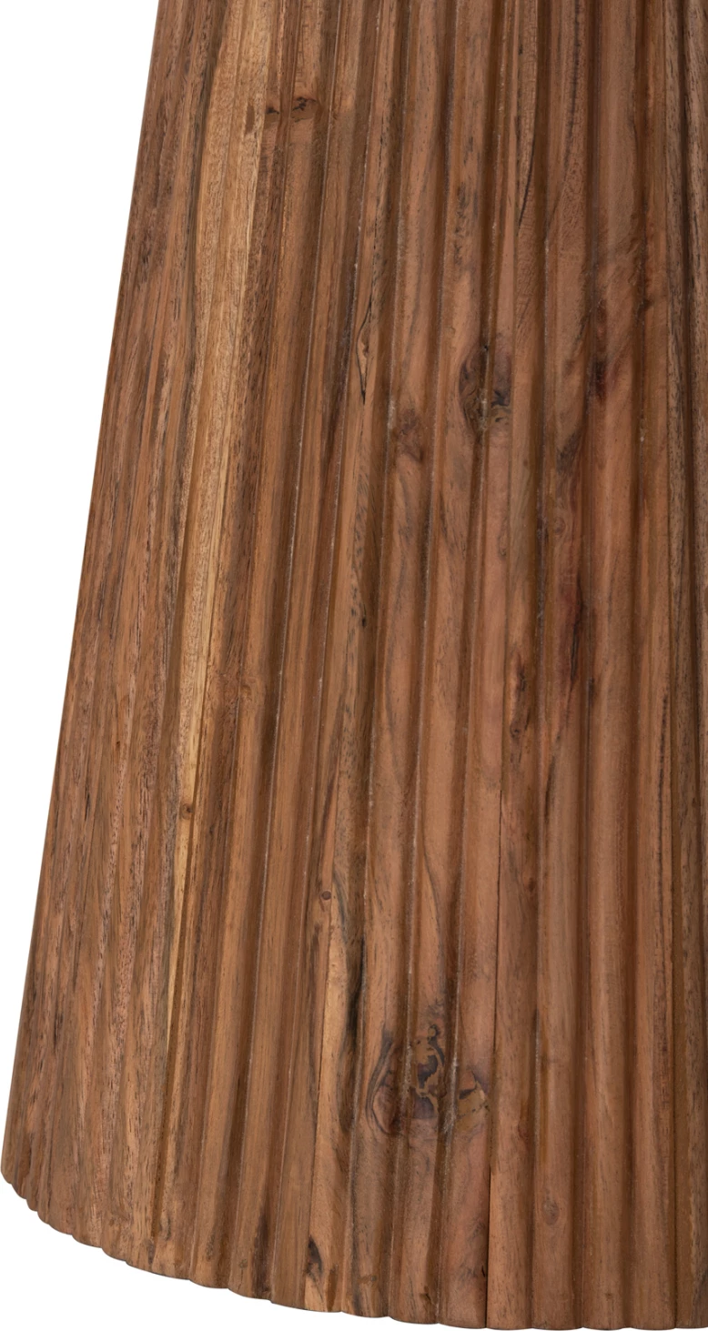 Okrogla stranska miza GROOT FH9698 iz masivnega akacijevega lesa - naravna barva Φ45x44Hcm