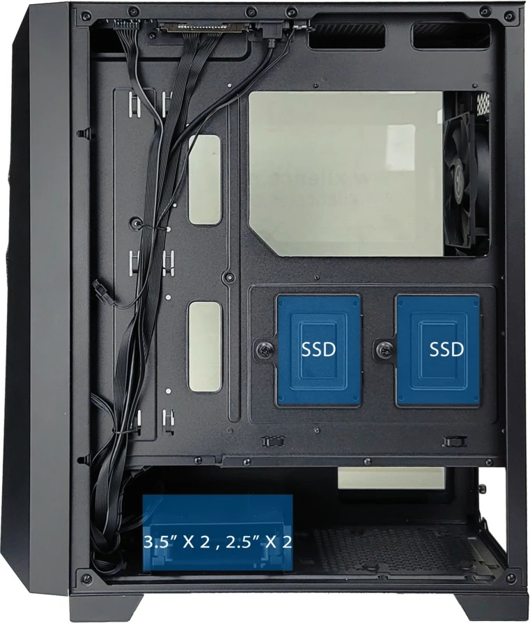 Sredinski stolp za računalnik Xilence Performance C XG131 X712.RGB, Midi Tower, ATX, ARGB, črn