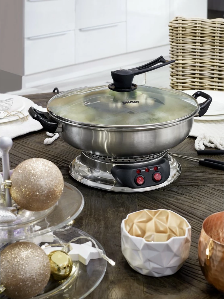 Set za fondue, 6 oseb, 2 L, črn, UNOLD 48746