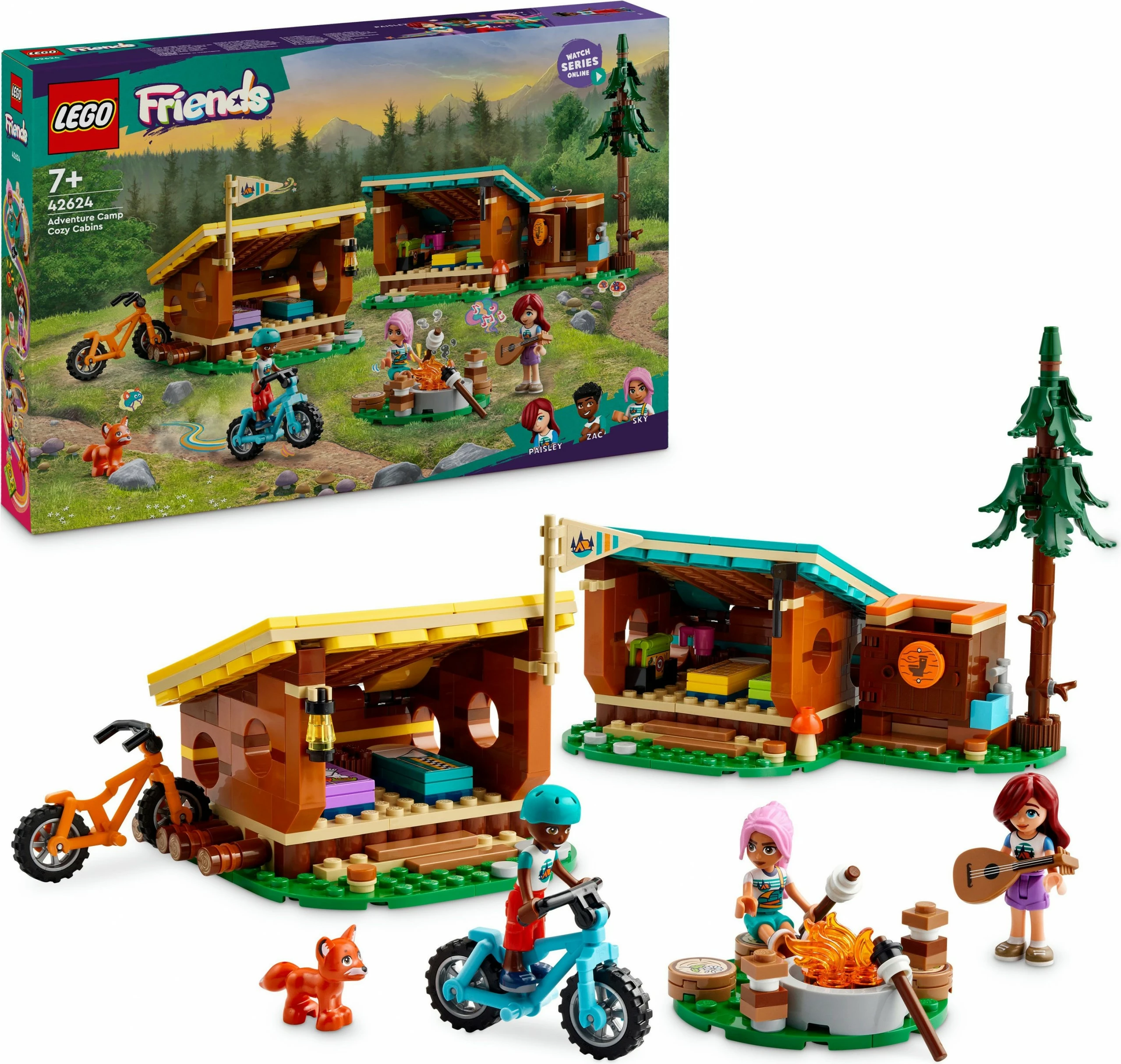 Kamp avantura, majhni šotori, figurice in kolesa — LEGO Friends 42624