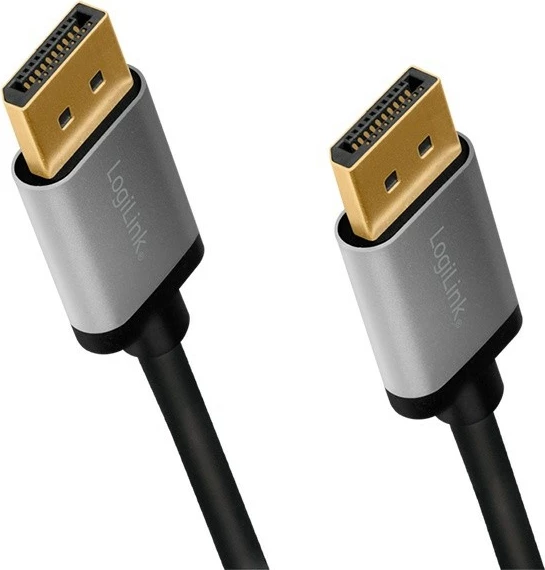 Kabél DisplayPort 1 m, 4K/60Hz, črno/siv — LogiLink CDA0100