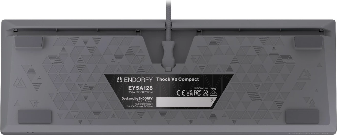 Mehanska kompaktna tipkovnica, 60%, RGB, siva — Endorfy Thock V2 Compact