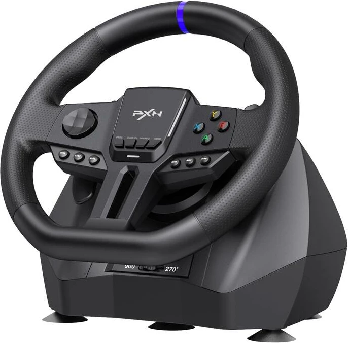 Igralni volan s pedali PXN V900 Gen2, za PC/PS3/PS4/Xbox One/Switch, črn