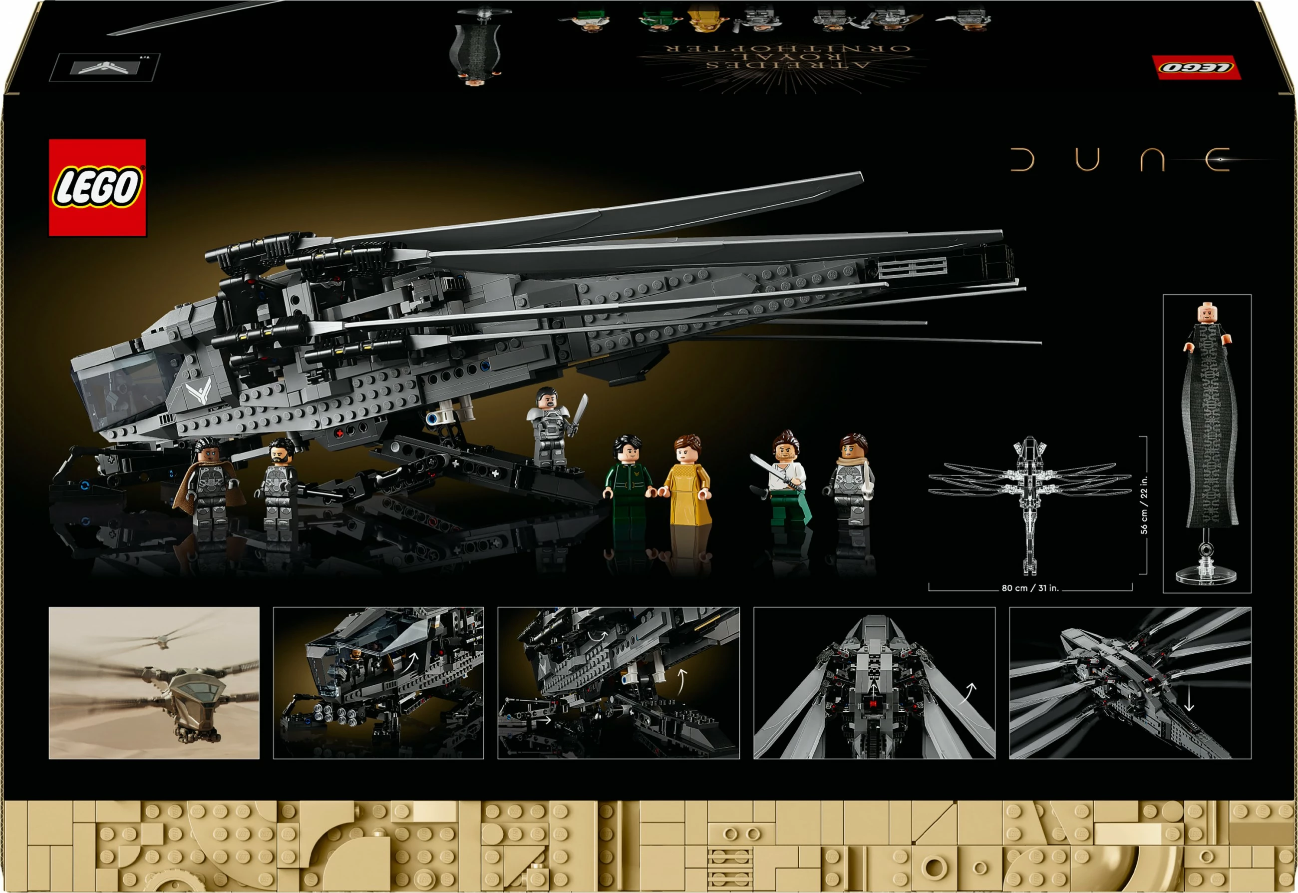 Komplet za sestavljanje Royal Ornithopter iz filma Dune, LEGO, 1369 kosov, večbarven