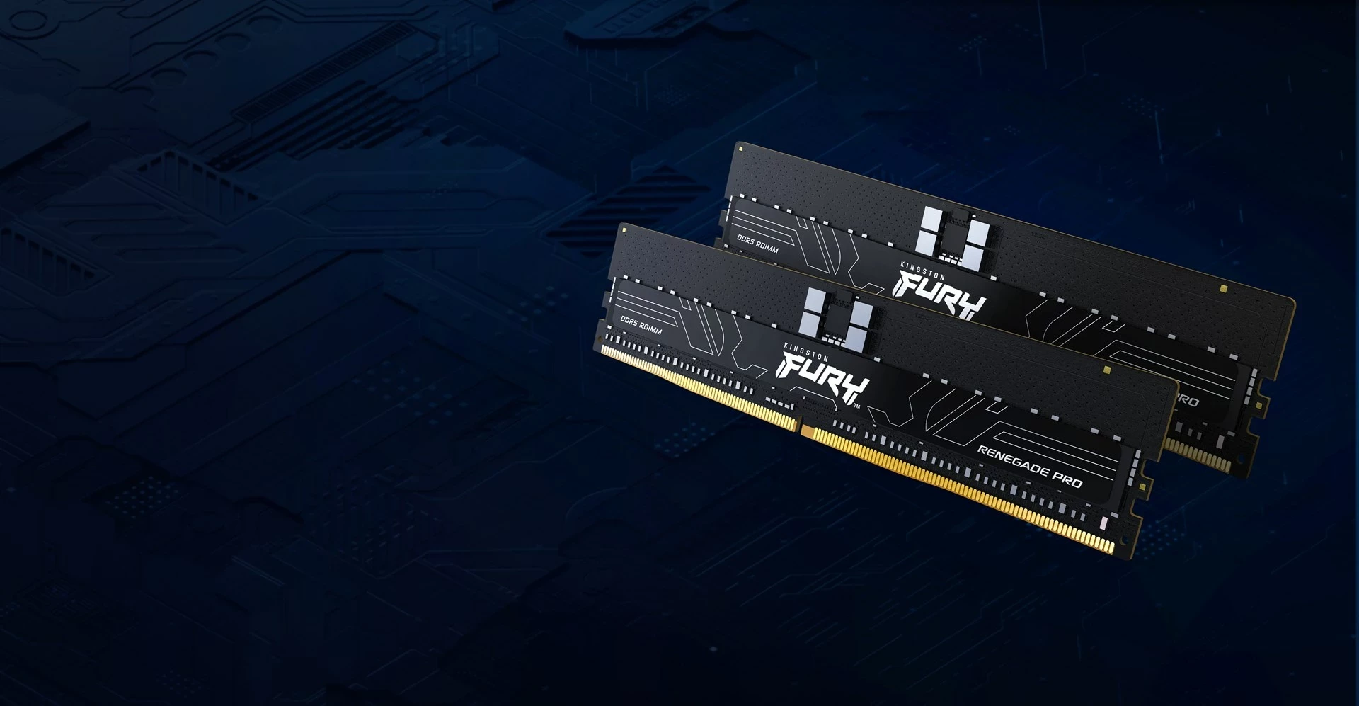 RAM pomnilnik Kingston FURY Renegade Pro, 128 GB (komplet 4x32 GB), DDR5, 6400 MT/s, ECC Reg, CL32, črn