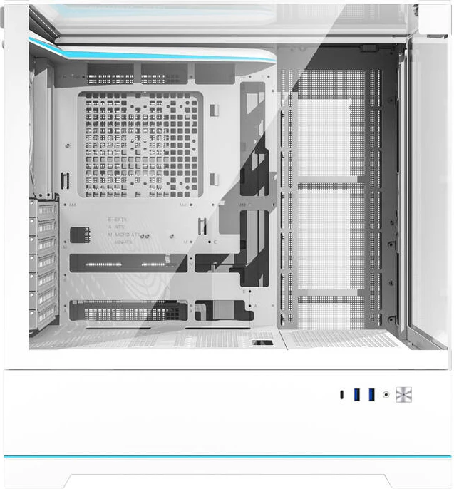 Ohišje Darkflash DY450, ATX Mid Tower, brez ventilatorjev, kaljeno steklo, belo