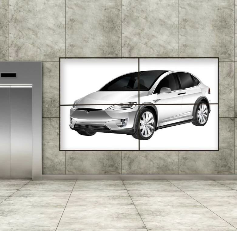 Stenski nosilec za video wall Edbak VWPOPS55-L, za monitorje 42–55 palcev, VESA 100x100–600x400, črn