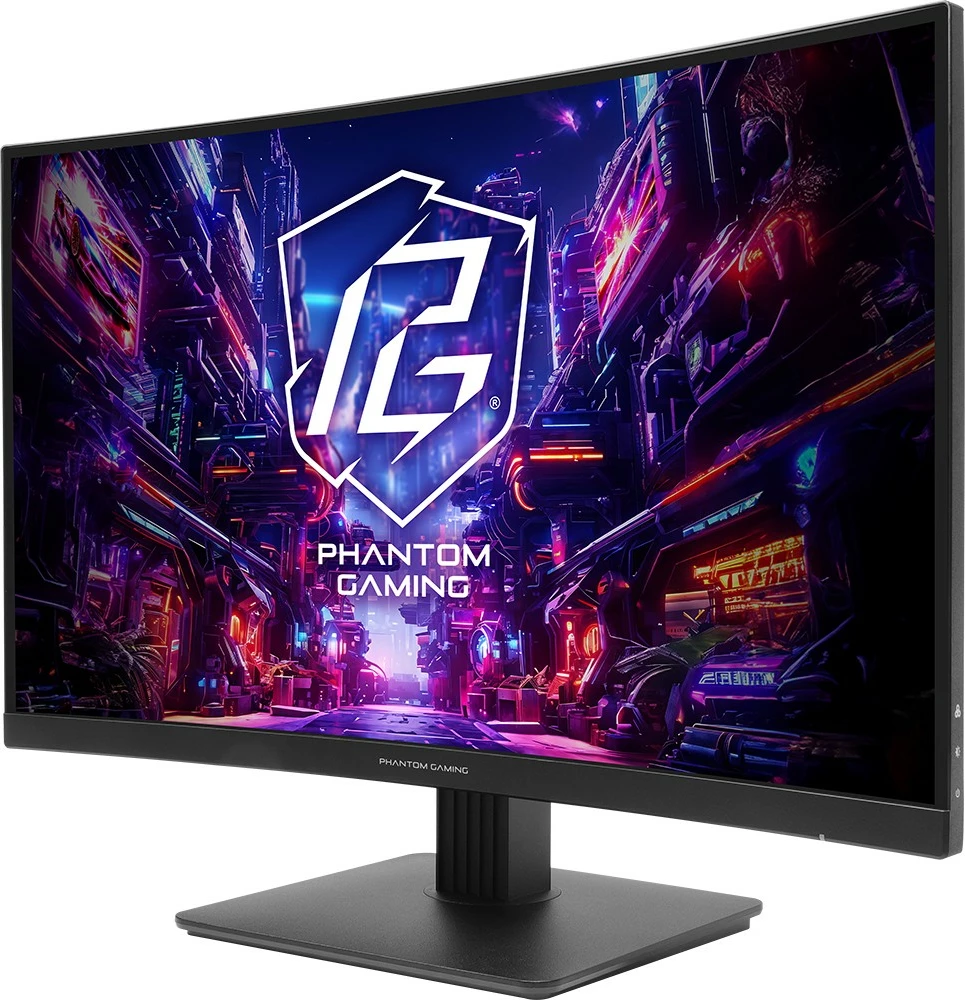 Gaming zaslon ASRock PG27QRT1B, 27" QHD, ukrivljen, 180 Hz