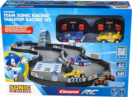 Set mini dirkališča Team Sonic Racing, 2 RC avtomobila, večbarven