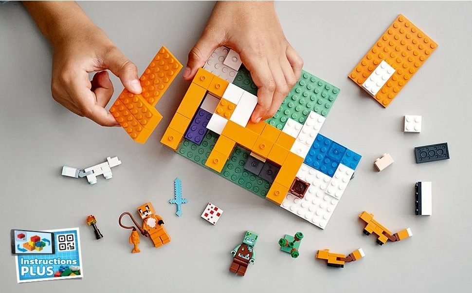 Set za sestavljanje Minecraft The Fox Lodge, 193 kosov, plastika, večbarven