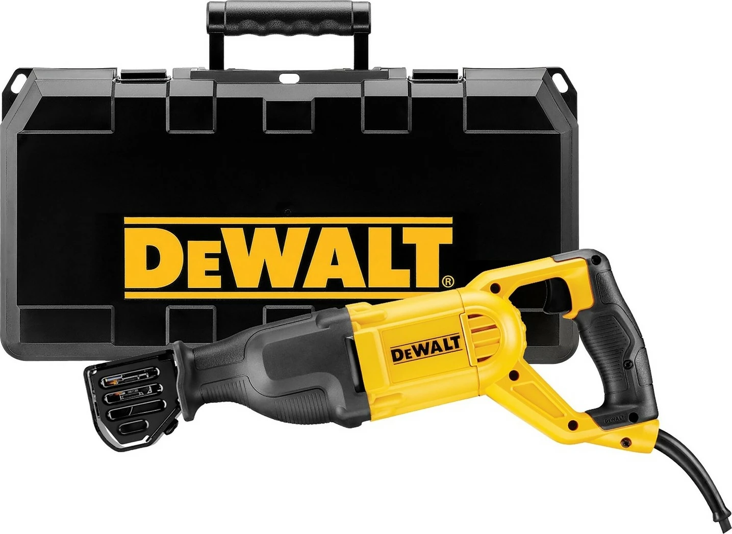 Sabljasta žaga DeWALT DWE305PK-QS, 1100 W, 2800 ud/min, 10 cm, rumeno/črna