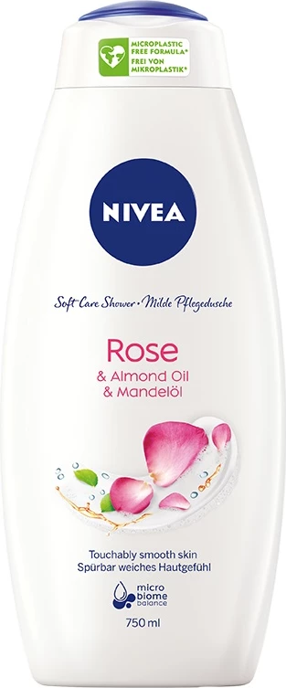 Gel za tuširanje Rose & Almond Oil Care, Nivea, 750 ml