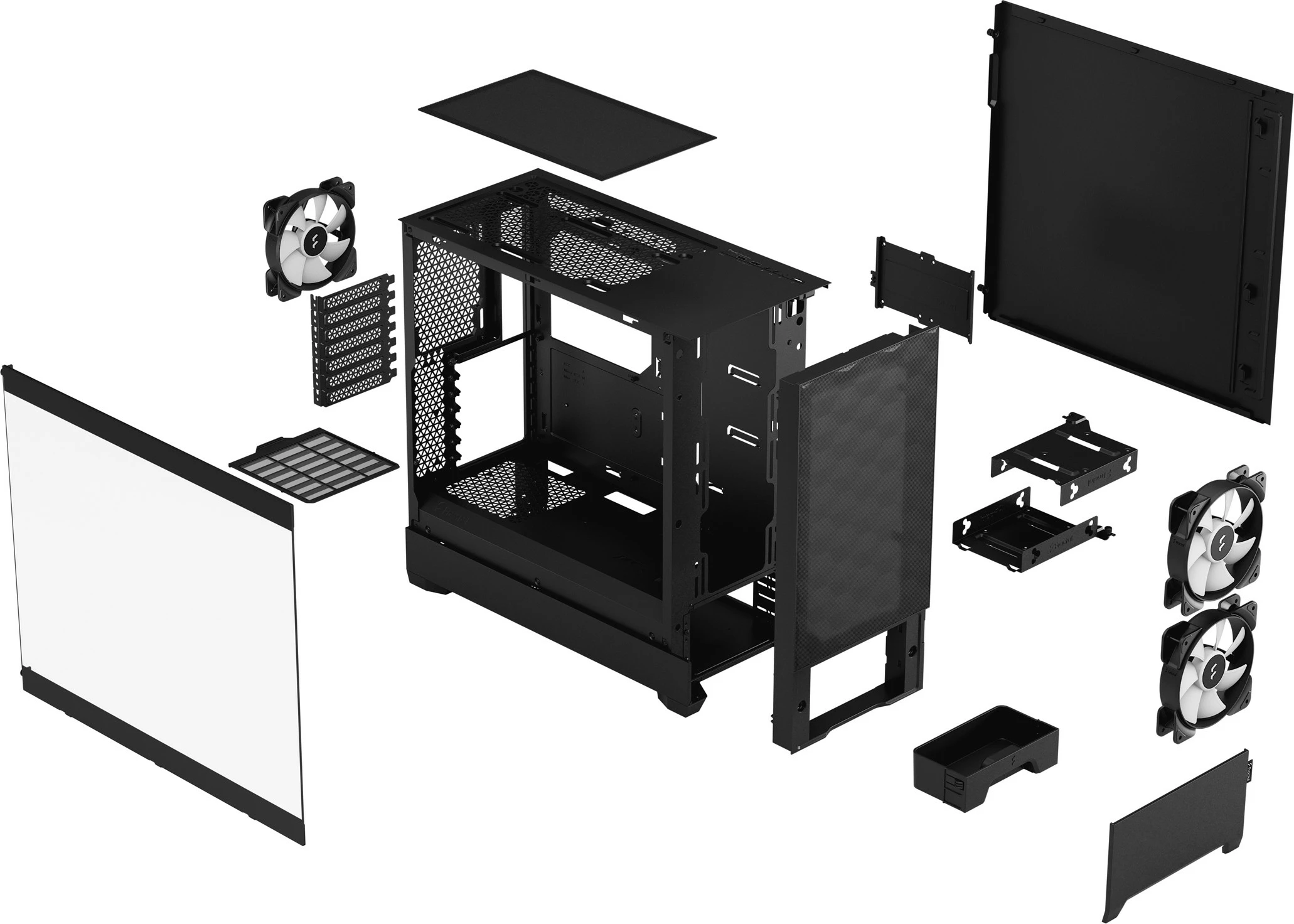 Ohišje Fractal Design Pop Air, Tower, PC, ATX, micro ATX, Mini-ITX, črno