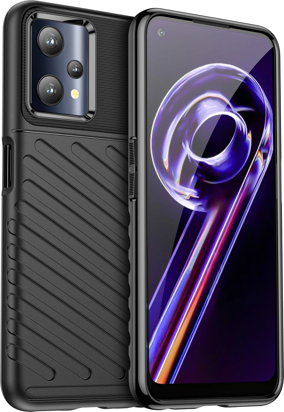 Ovitek za telefon Hurtel Thunder Case za Realme 9 Pro, črn
