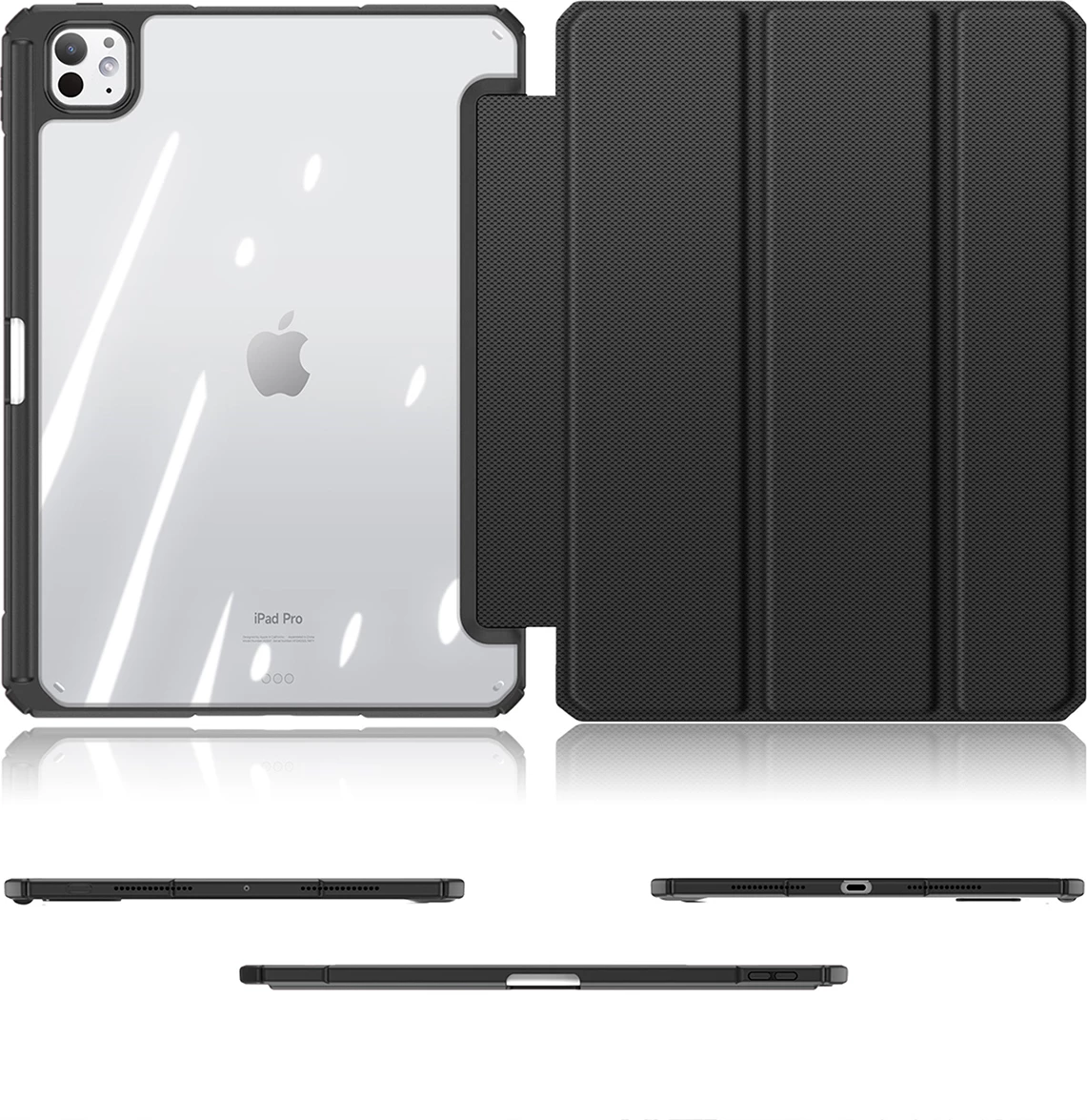 Ovitek za iPad Pro 11\" (2024), s stojalom, Dux Ducis Toby, črn
