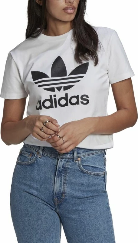 Majica Trefoil za ženske, adidas, bela