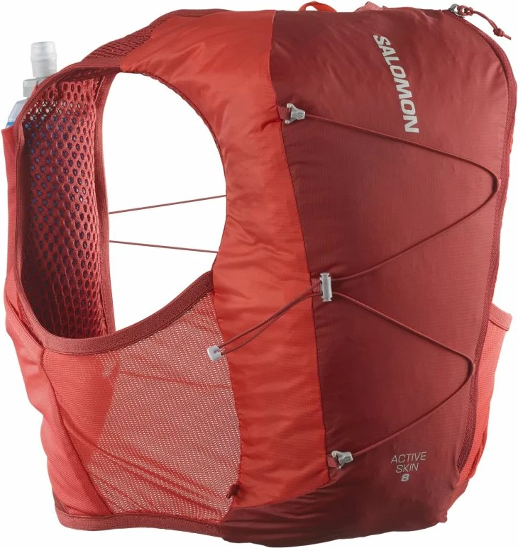 Nahrbtnik za tek in kolesarjenje Salomon Active Skin 8 Set, rdeč, unisex