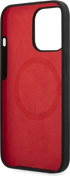 Ovitek za iPhone 13 Pro Max 6,7", silikonski, MagSafe, črn Ferrari FESSIHMP13XBK