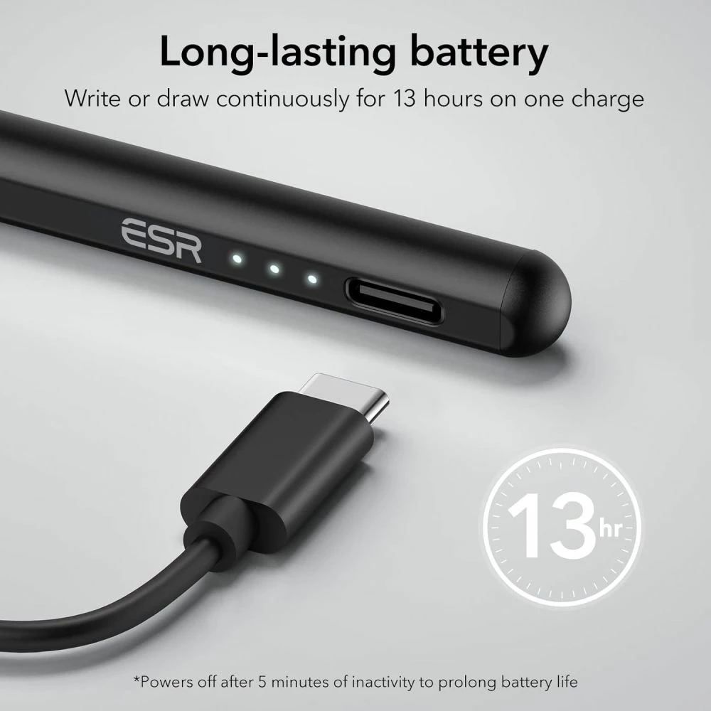 Digitalni svinčnik za iPad ESR Digital+ Magnetic, črn