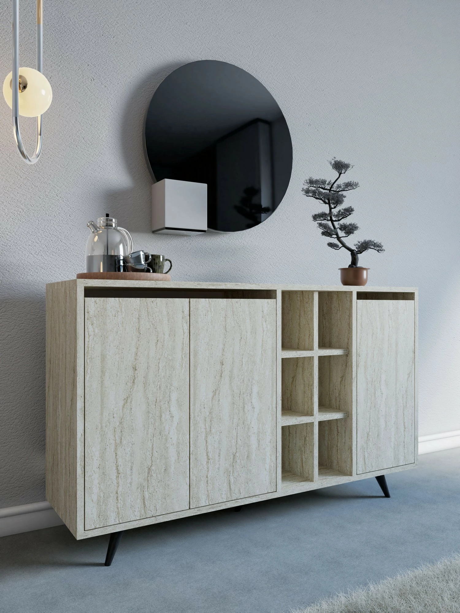 Konzola iz travertina Hanah Home, serija Travertine