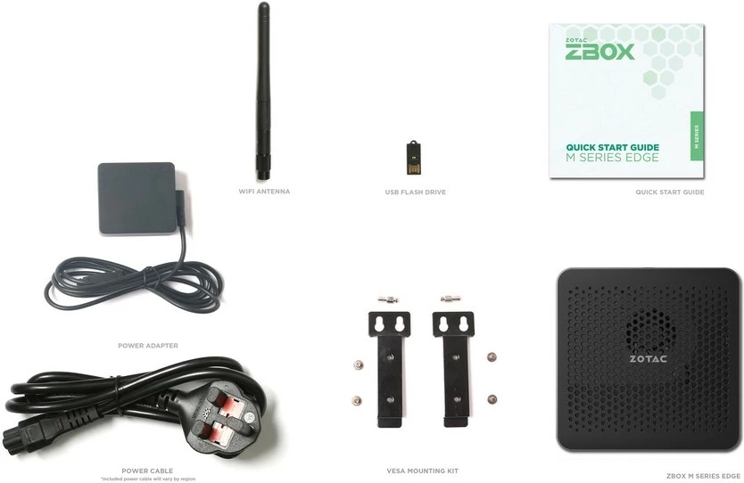 Kompakten mini PC Zotac ZBOX edge MI648, Intel Core i5, 64GB, Wi‑Fi 6, 0,64 L