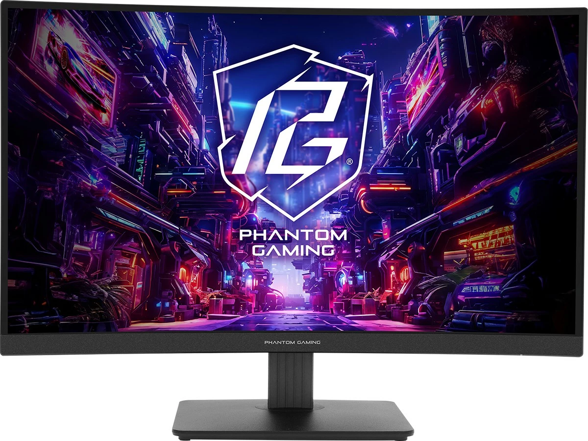 Gaming zaslon ASRock PG27QRT1B, 27" QHD, ukrivljen, 180 Hz