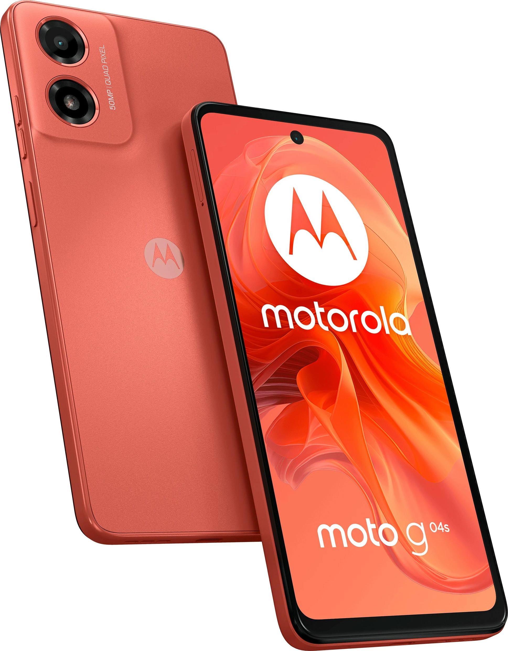 Pametni telefon Motorola G04s, 4GB/64GB, 50MP, Android 14, Sunrise oranžna