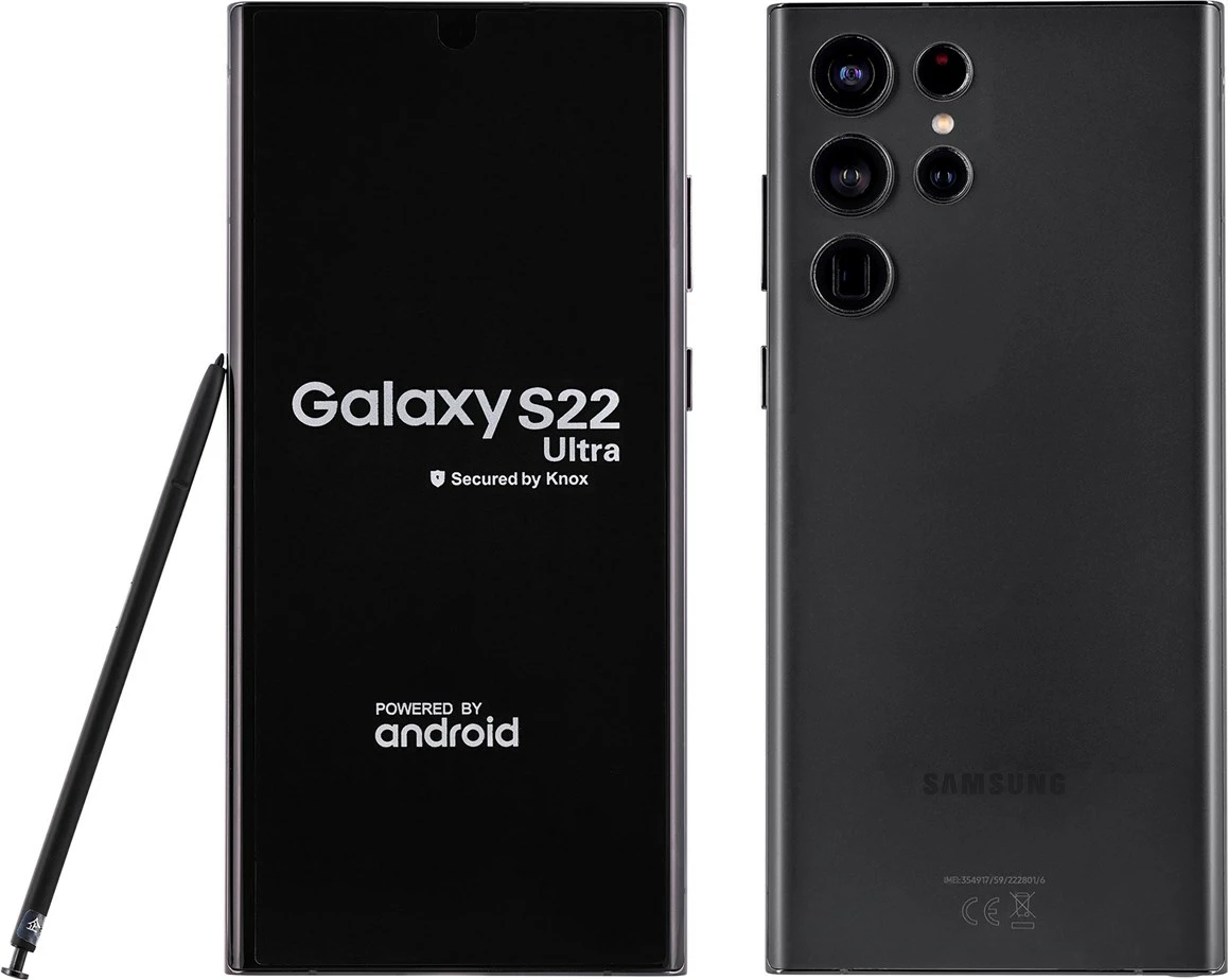 Pametni telefon Samsung Galaxy S22 Ultra SM-S908B, 8 GB RAM, 128 GB, črn, obnovljen