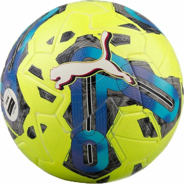 Nogometna žoga Orbita 1TB FIFA Quality Pro, Puma, modro‑rumena, moški in ženske