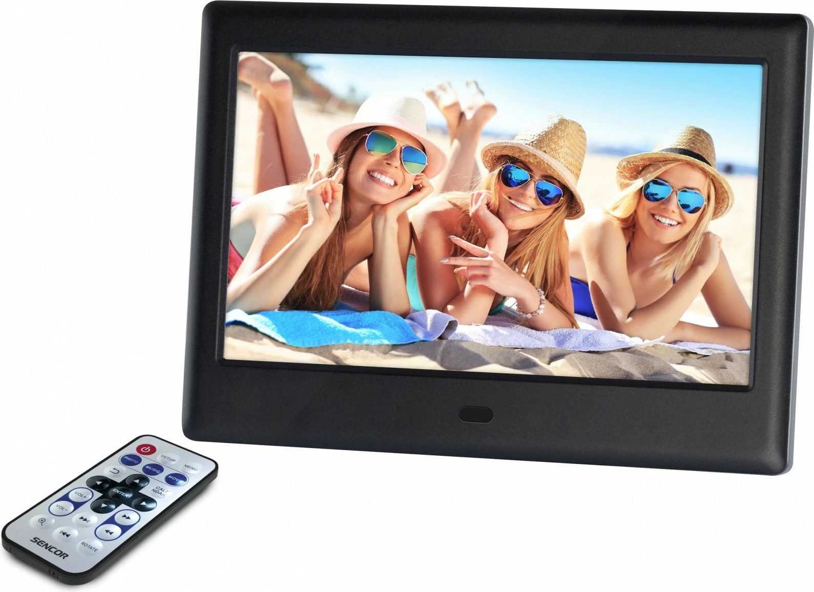 Digitalni okvir za fotografije Sencor SDF 782BK, 7 inč, črn