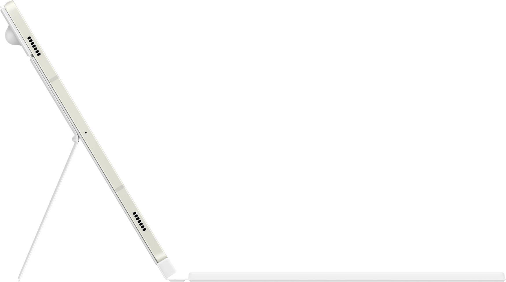 Tastaturna zaščita s tipkovnico in touchpadom za Galaxy Tab S9, Galaxy Tab S9 FE Samsung EF-DX725, bela