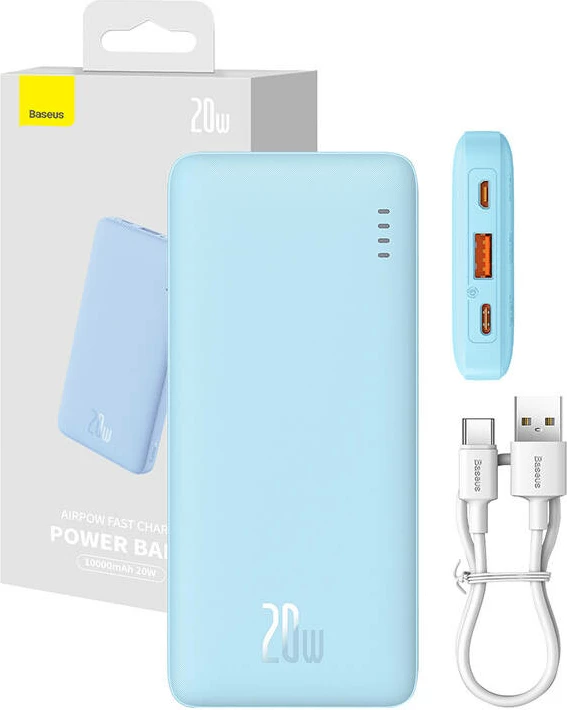 Powerbank 10000 mAh 20W, modra Baseus Airpow