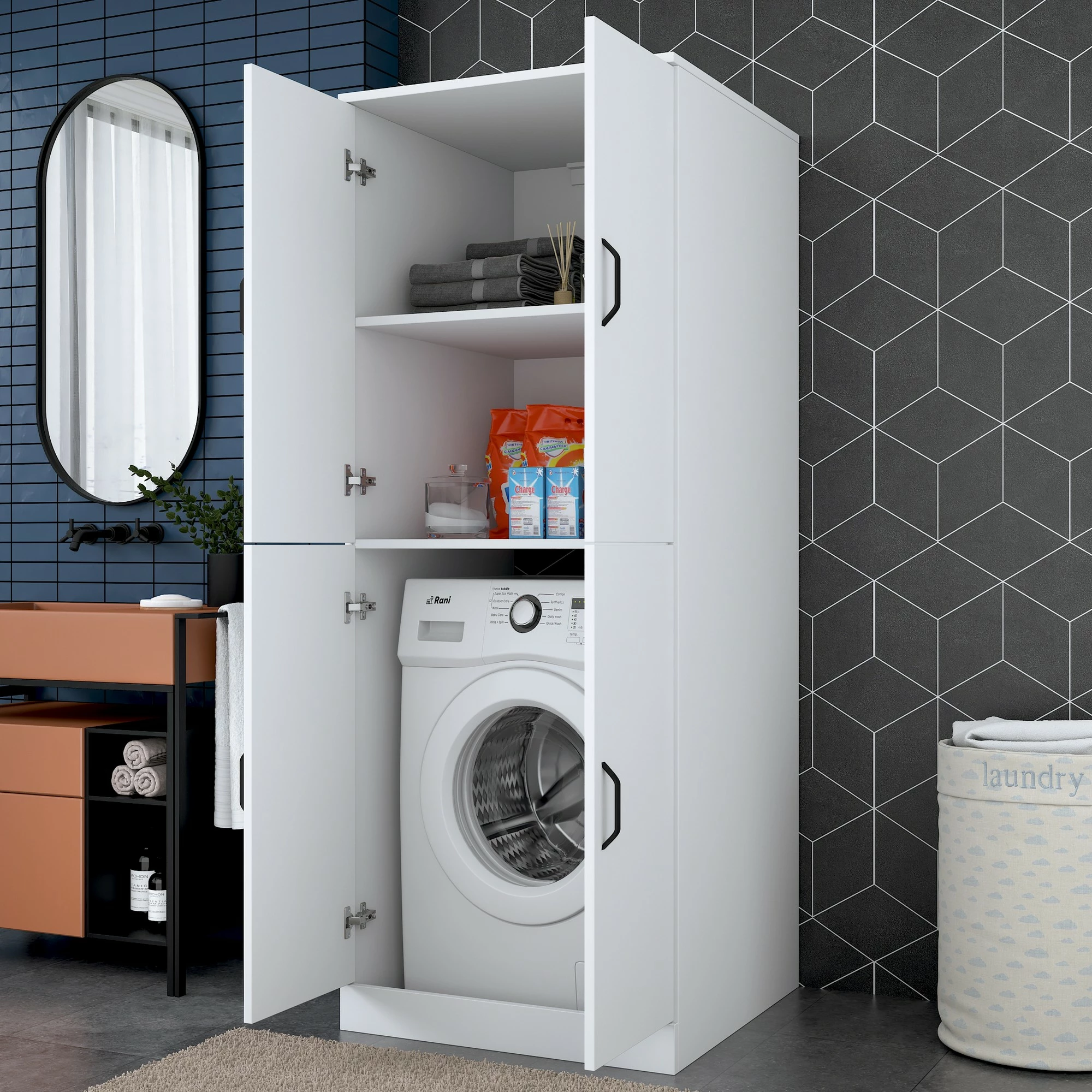 Omara za pralni stroj Hanah Home KD109 - 3198, bela