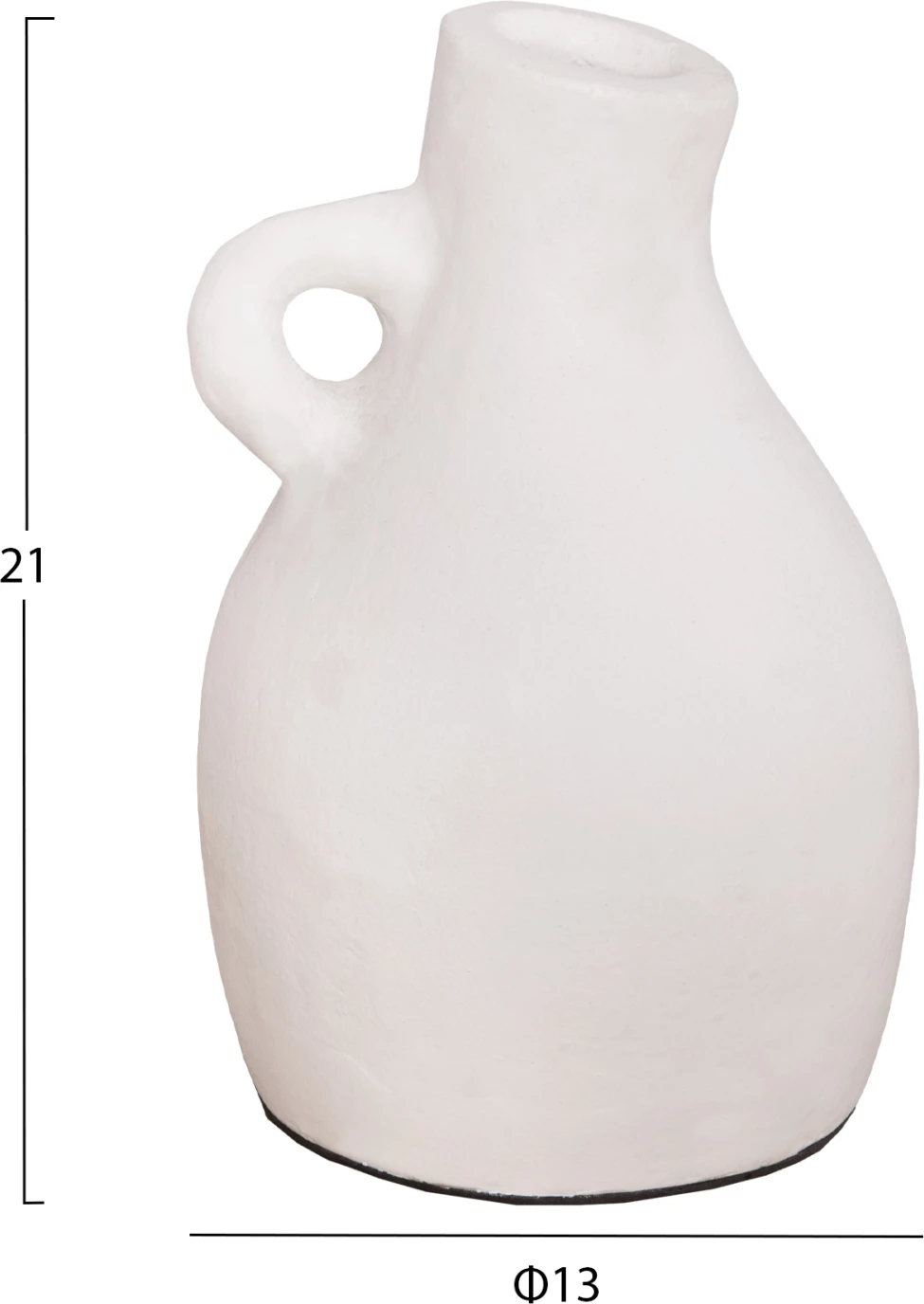 Dekorativna vaza serije Clayvon FH4405 iz terakote v beli barvi Φ13x21Hcm