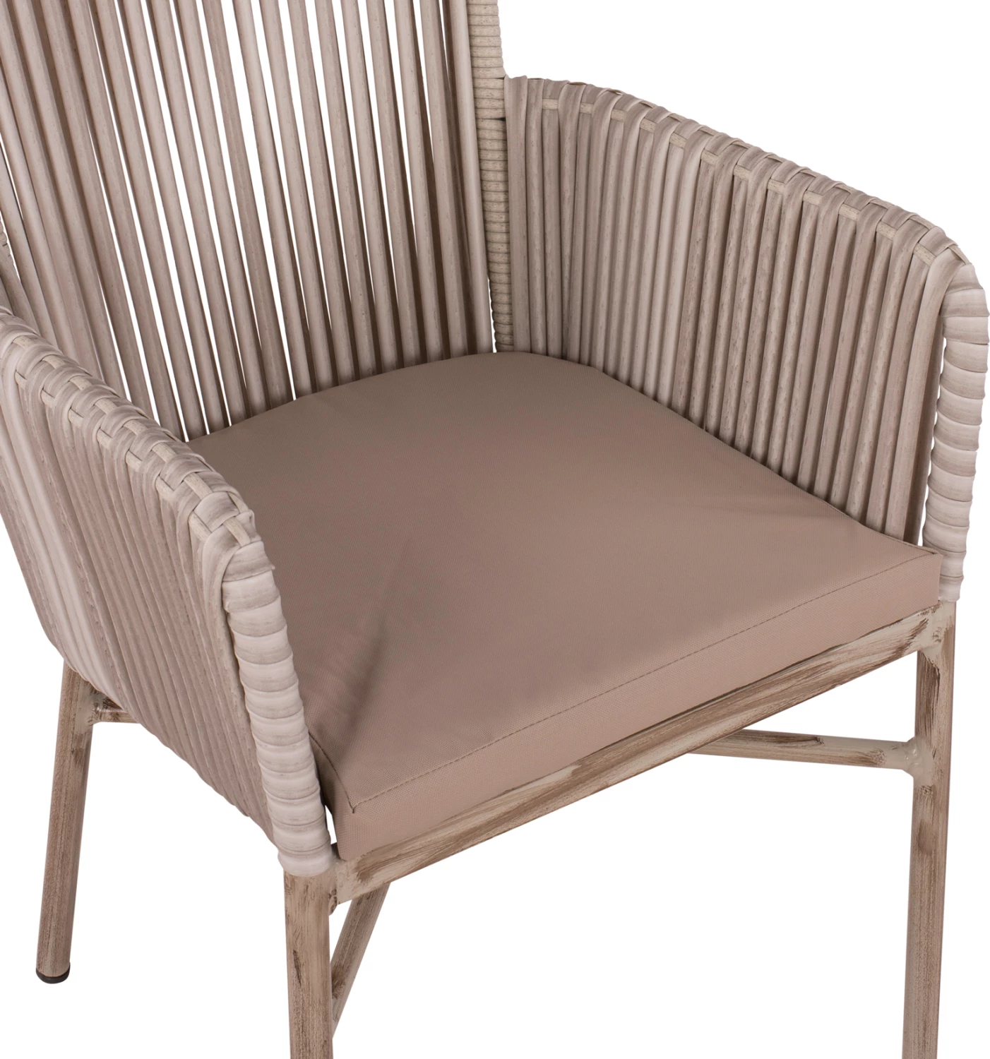 Aluminijasti naslanjač FH5298.03 svetlo siva z blazino 57x63x91cm