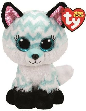 Maskota plišasta TY Beanie Boos Atlas, 15 cm, bela/modra/rožnata/črna