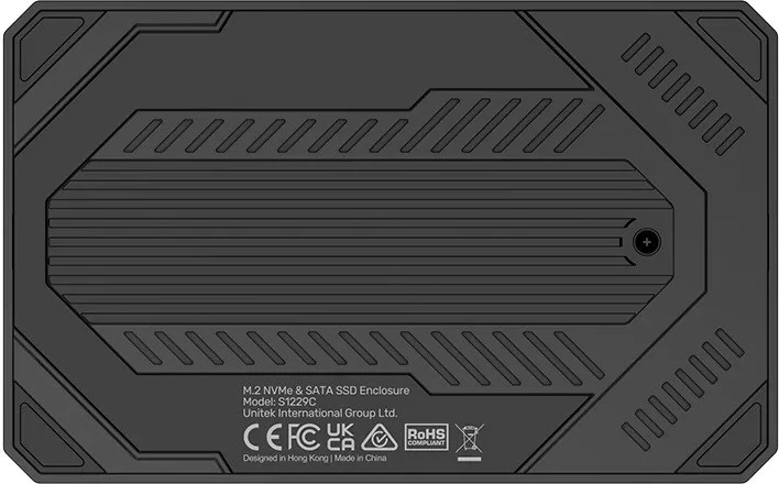 Zunanja kaseta za SSD M.2 NVMe in SATA UNITEK S1229CBK01, USB Type-C, črna