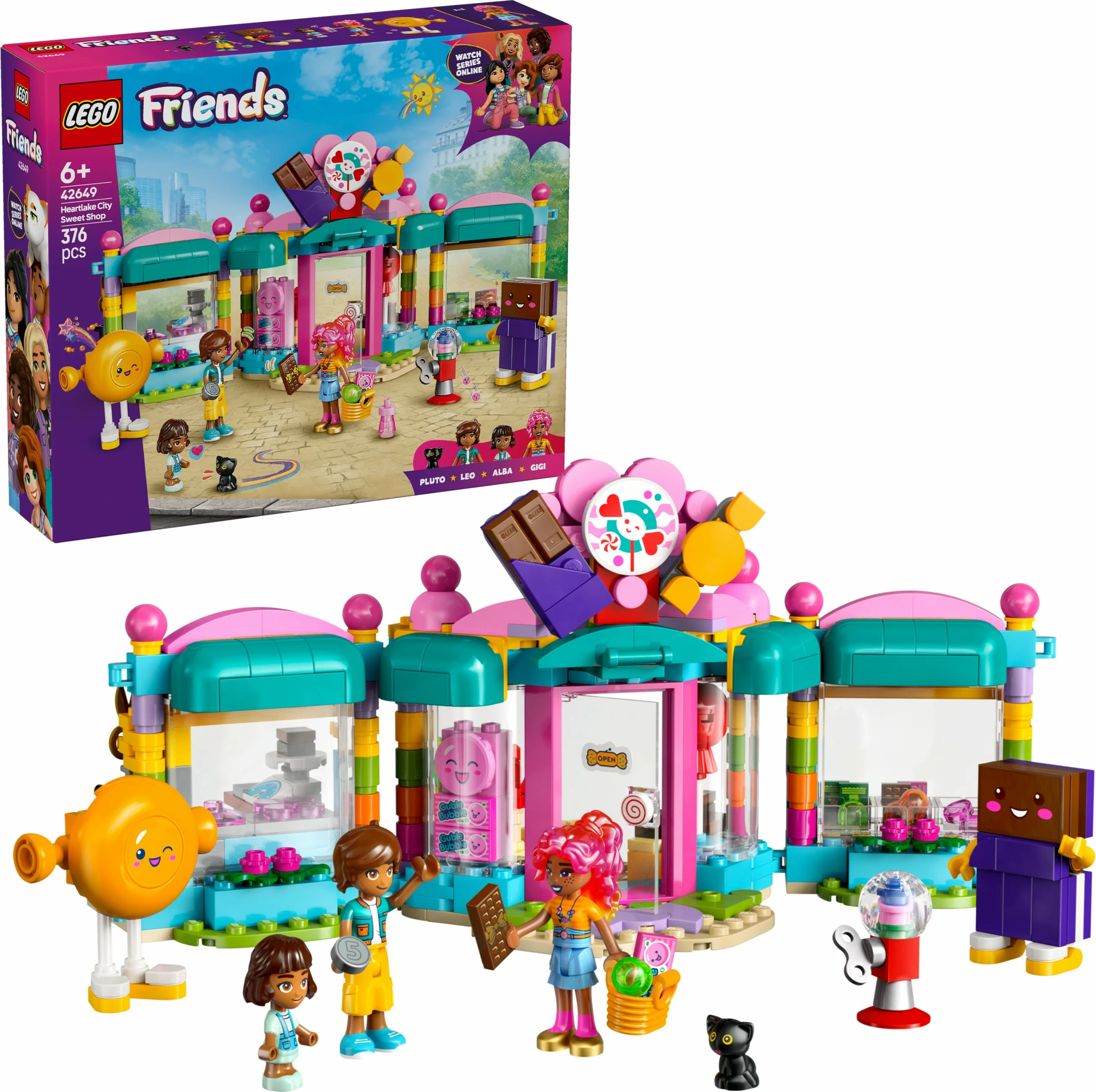 Set za gradnjo LEGO Friends Heartlake City Sweet Shop, 376 kosov, večbarven