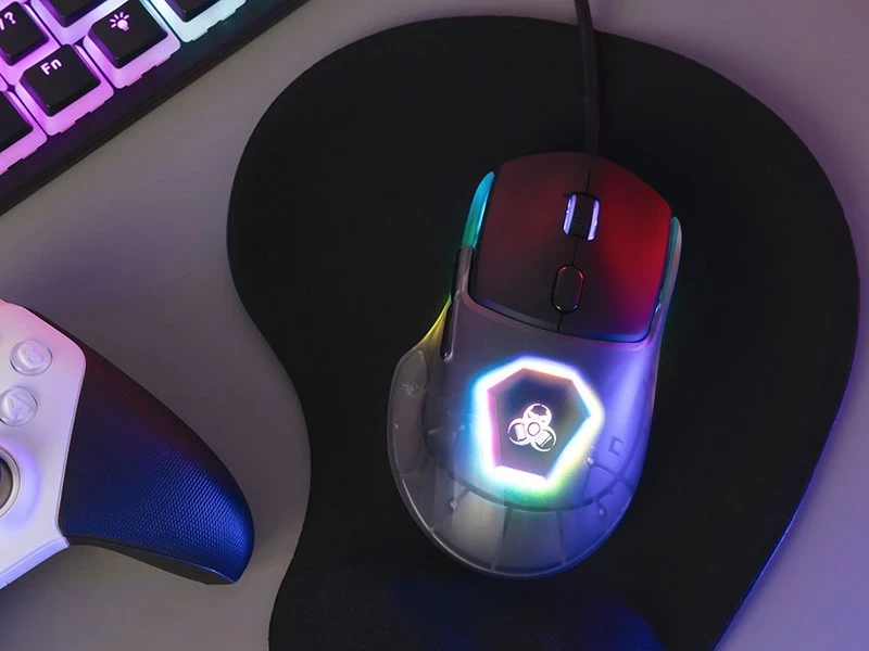 Igralniški optični miš Tracer GameZone NEON USB, RGB, 12400 dpi, črn