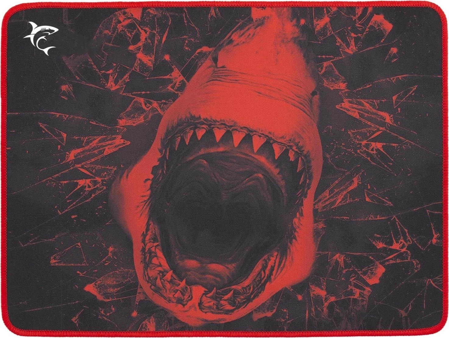 Mauspad Skywalker L White Shark, 400 x 300 mm, črno-rdeč