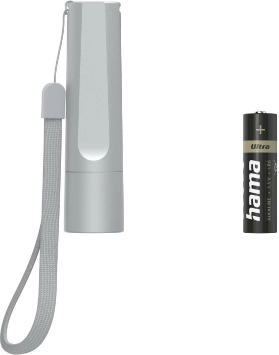 LED ročna svetilka, 60 lm, doseg 30 m, 3 načini osvetlitve, Hama FL60 228600, srebrna