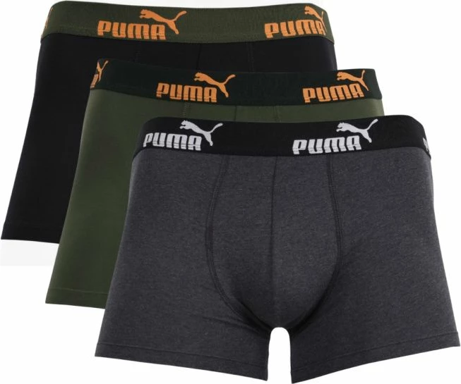 Boksarice za moške, Puma, črne/zelene/sive