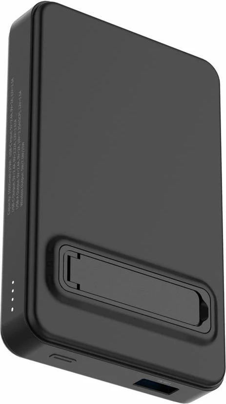 Zunanji akumulator Wozinsky WLWP-10KA0Y3S, 10.000 mAh, 22,5W PD, Qi2, s stojalom, črn