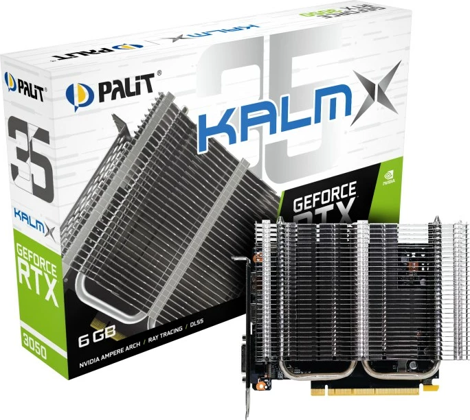 Grafična kartica Palit GeForce RTX 3050 KalmX, 6 GB GDDR6, črn