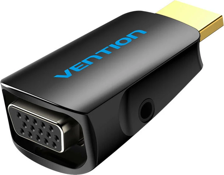 Adapter HDMI na VGA z avdio priključkom 3,5 mm, Vention AIDB0, črn