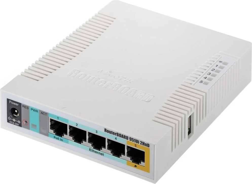 Router MikroTik RB951Ui-2HnD, PoE, bel