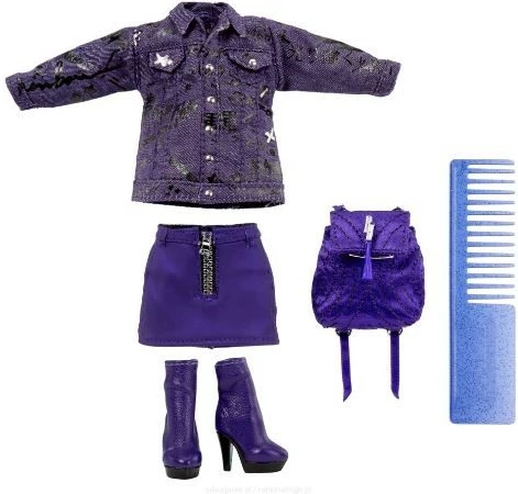 Lutka Rainbow High Junior Krystal Bailey, 23 cm, vijolična, z dodatki