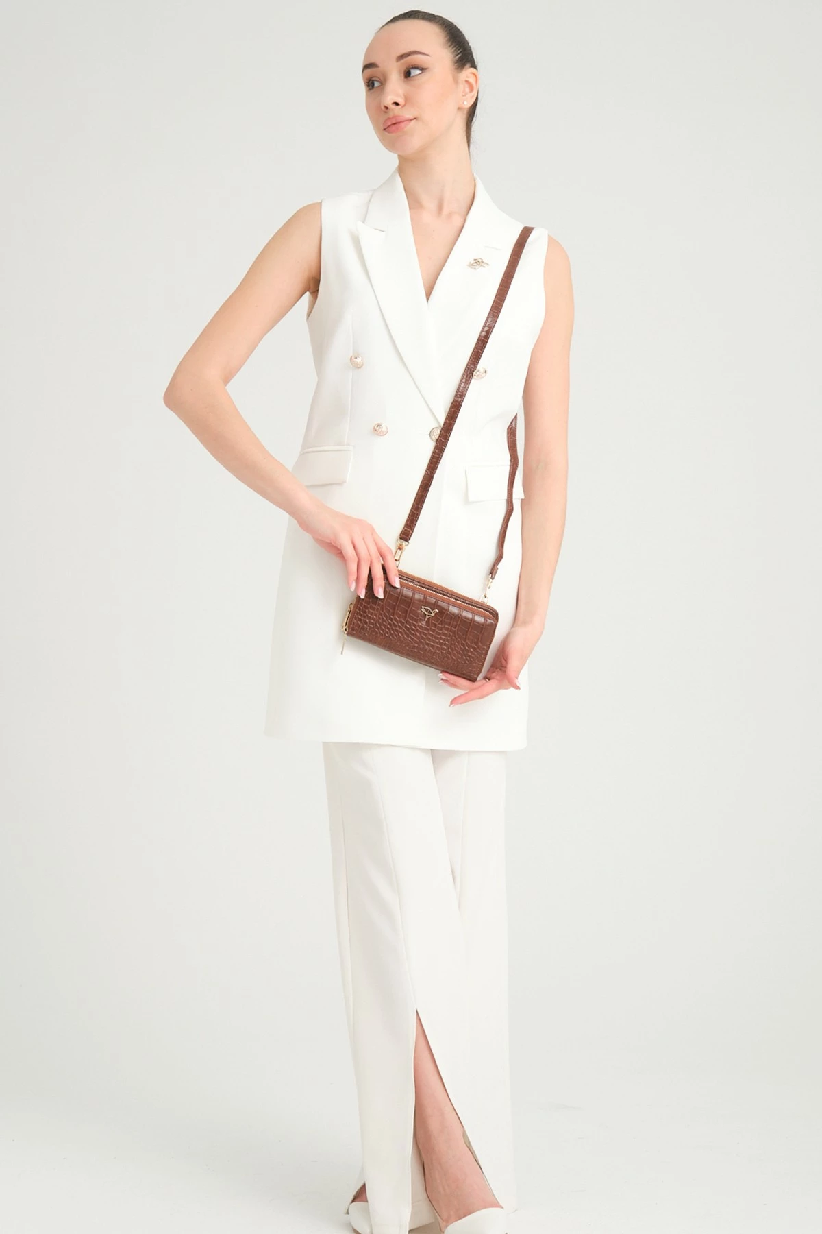 Denarnica za ženske, PU usnje, tan, Zoozie Bags Lizard